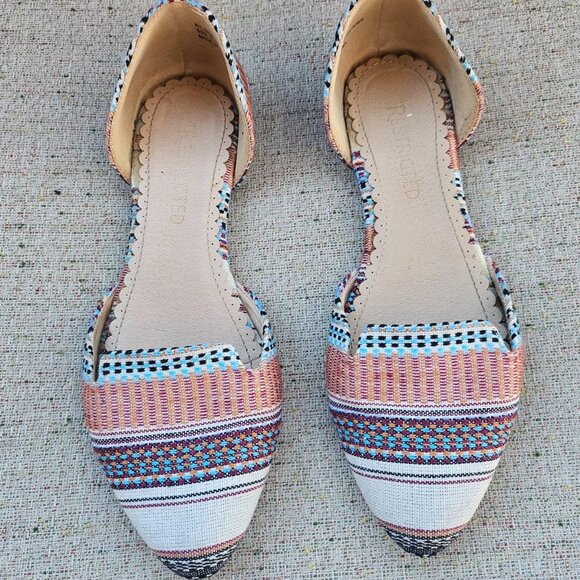 Restricted Women Sandal Flat Shoes Multi Color Man Made Material Size 6.5 - Picture 2 of 10
